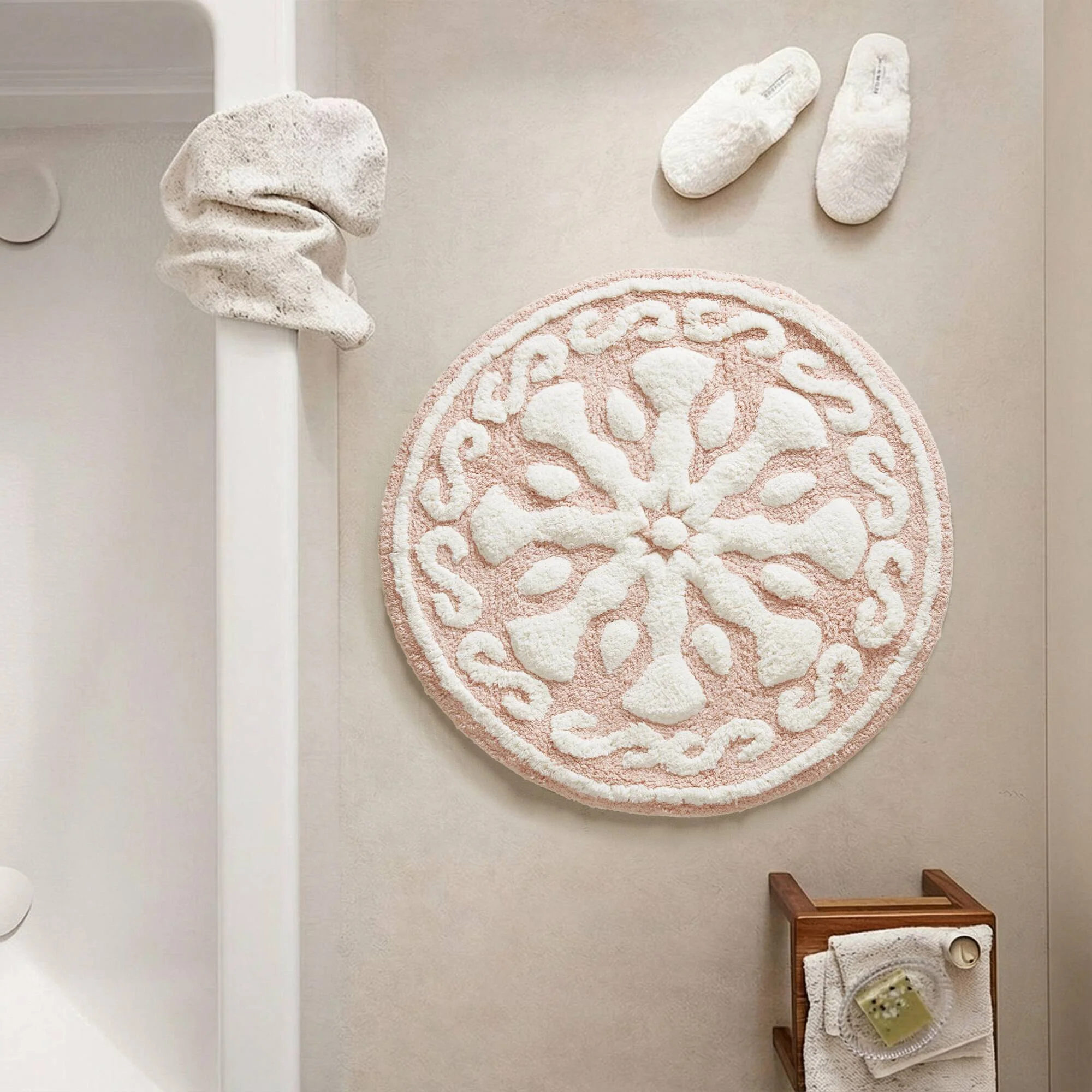 Casablanca Medallion Cotton Tufted Bath Rug - Image 12