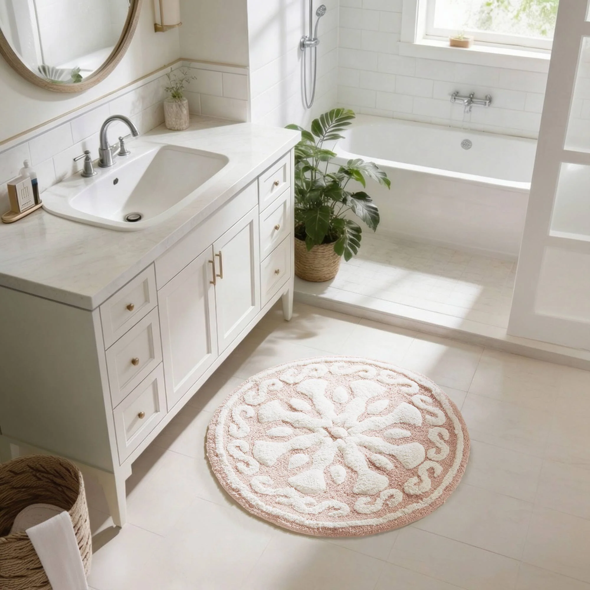 Casablanca Medallion Cotton Tufted Bath Rug - Image 13