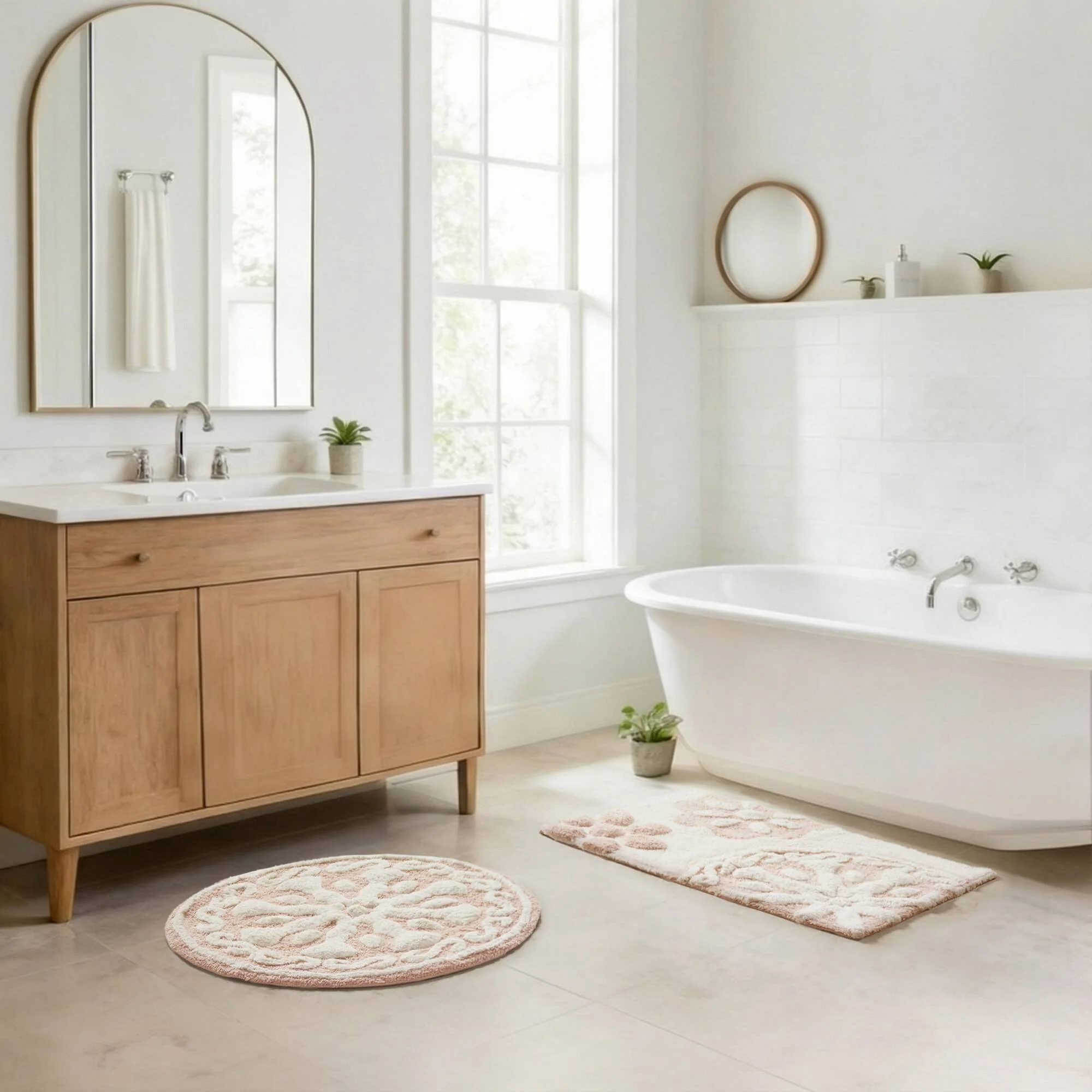 Casablanca Medallion Cotton Tufted Bath Rug - Image 15