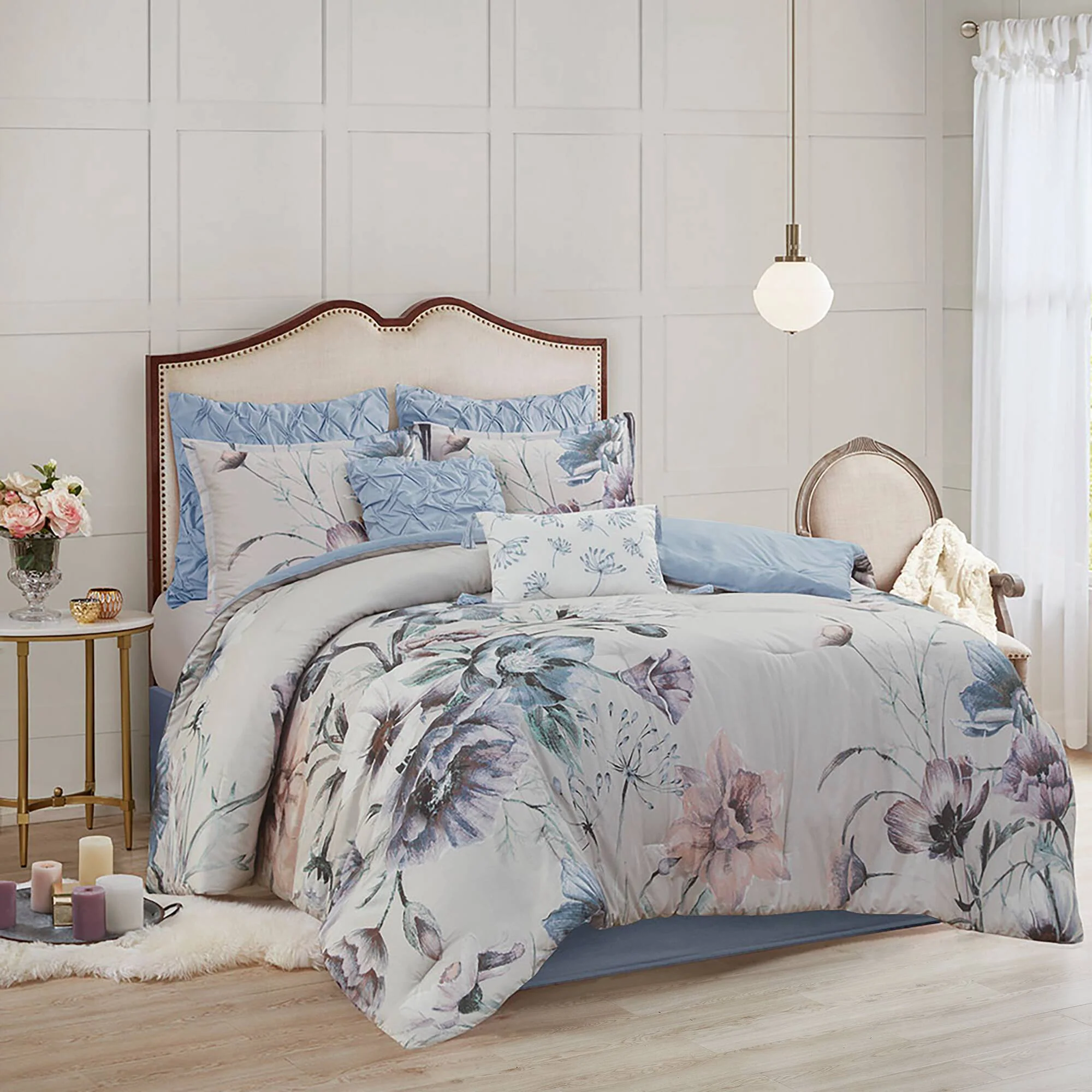 Cassandra 8-Piece Cotton Printed Comforter Set - Image 3