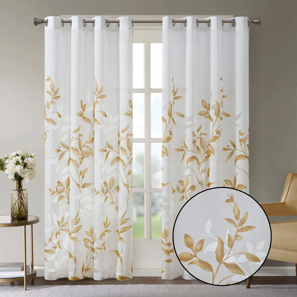 Cecily Burnout Printed Curtain Panel - Image 25