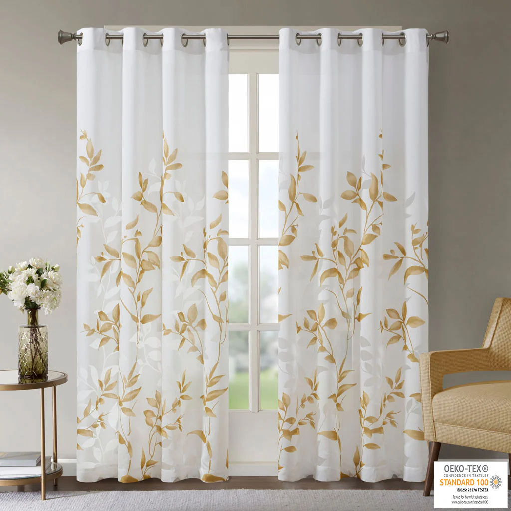 Cecily Burnout Printed Curtain Panel - Image 29