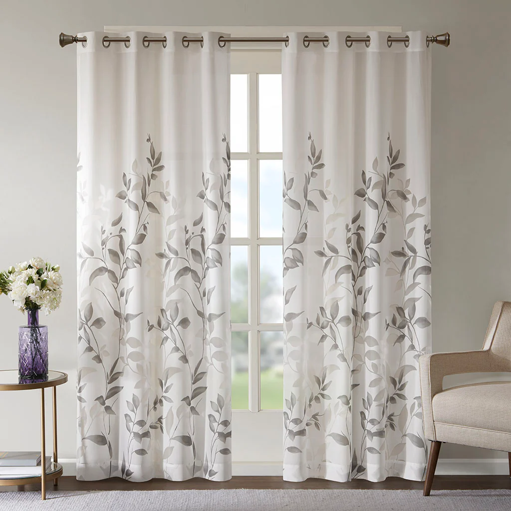 Cecily Burnout Printed Curtain Panel - Image 3
