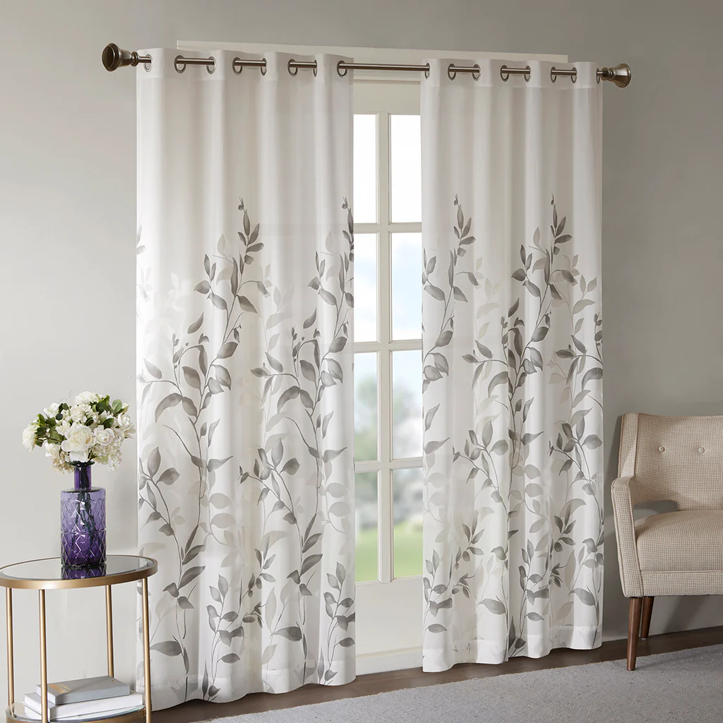 Cecily Burnout Printed Curtain Panel - Image 9