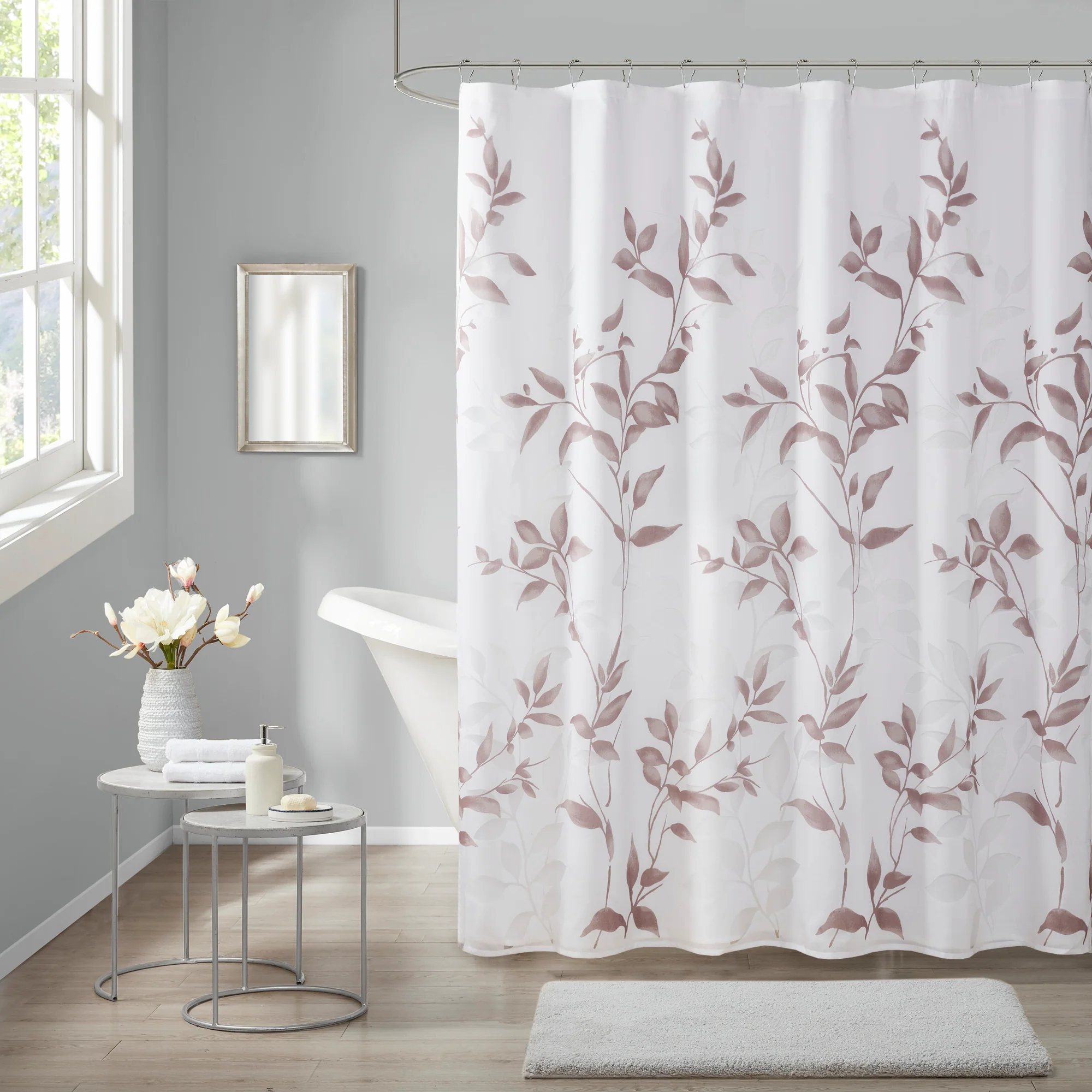 Cecily Burnout Printed Shower Curtain - Image 3