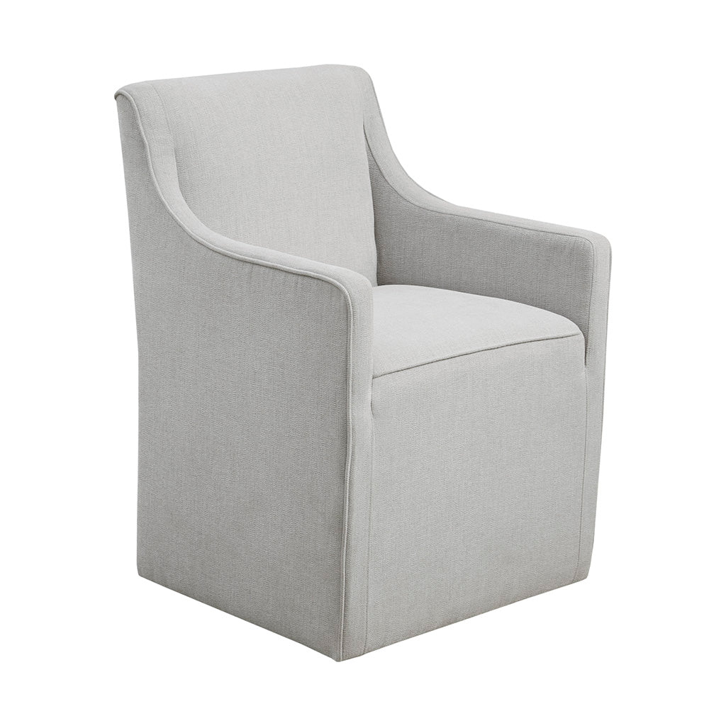 Charlotte Upholstered Dining Arm Chair with Hidden Casters - Image 23