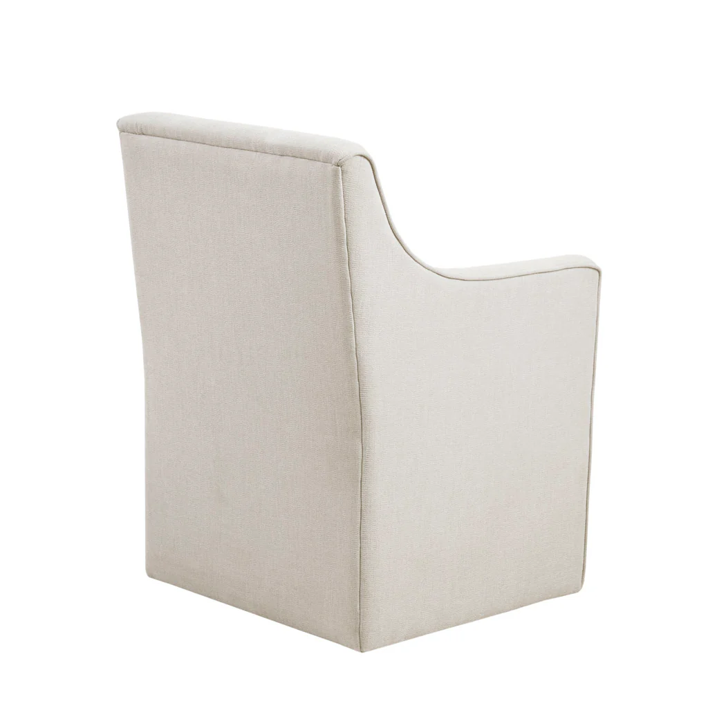 Charlotte Upholstered Dining Arm Chair with Hidden Casters - Image 28