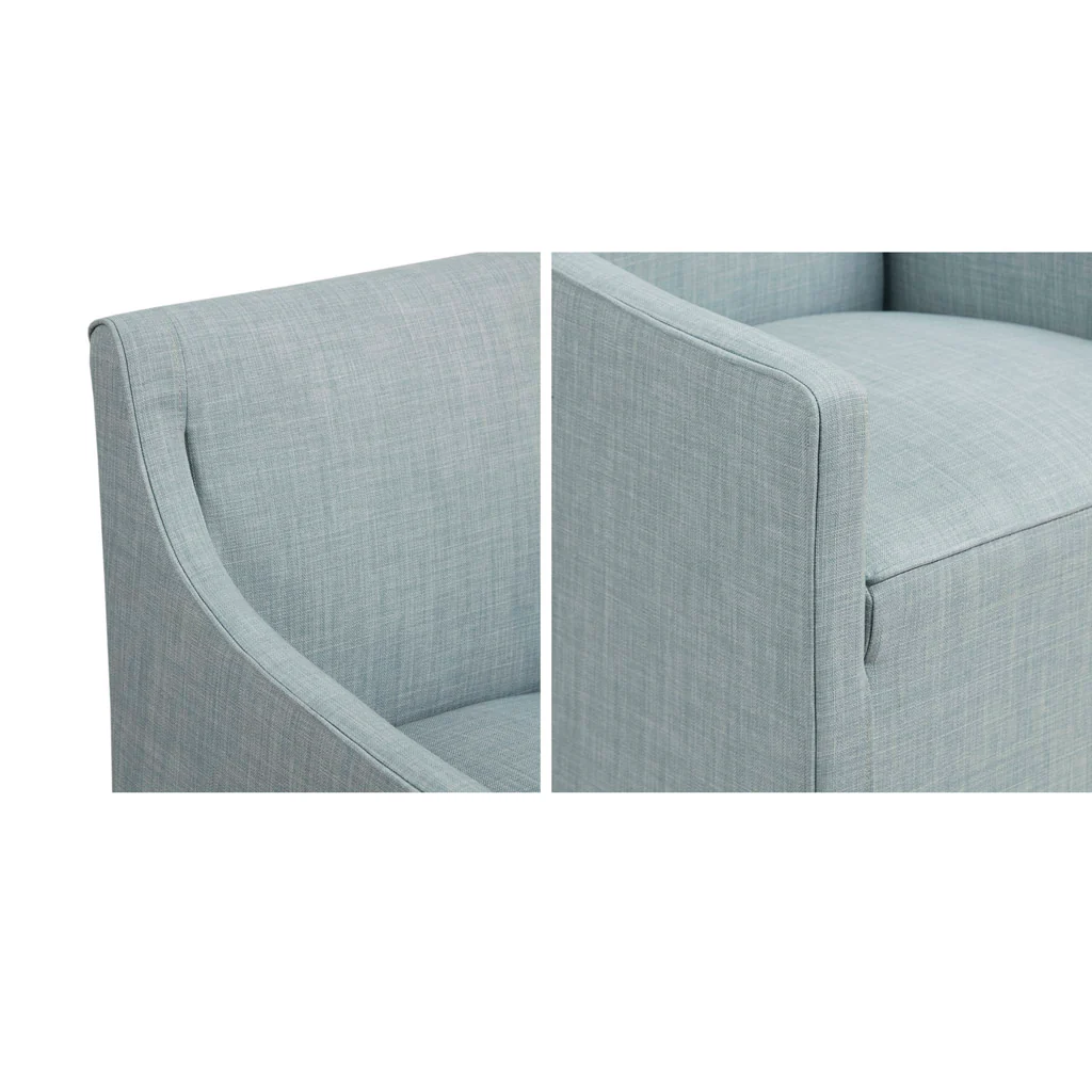 Charlotte Upholstered Dining Arm Chair with Hidden Casters - Image 31