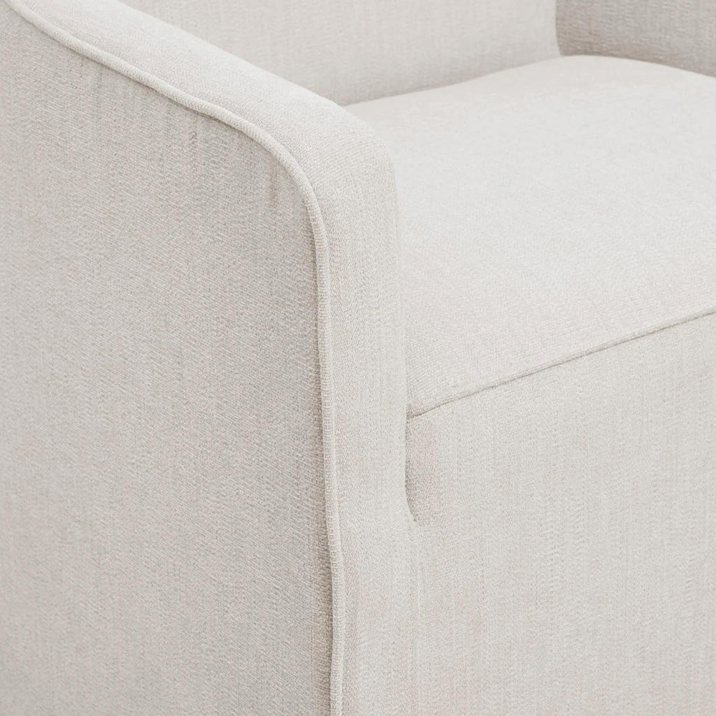 Charlotte Upholstered Dining Arm Chair with Hidden Casters - Image 35