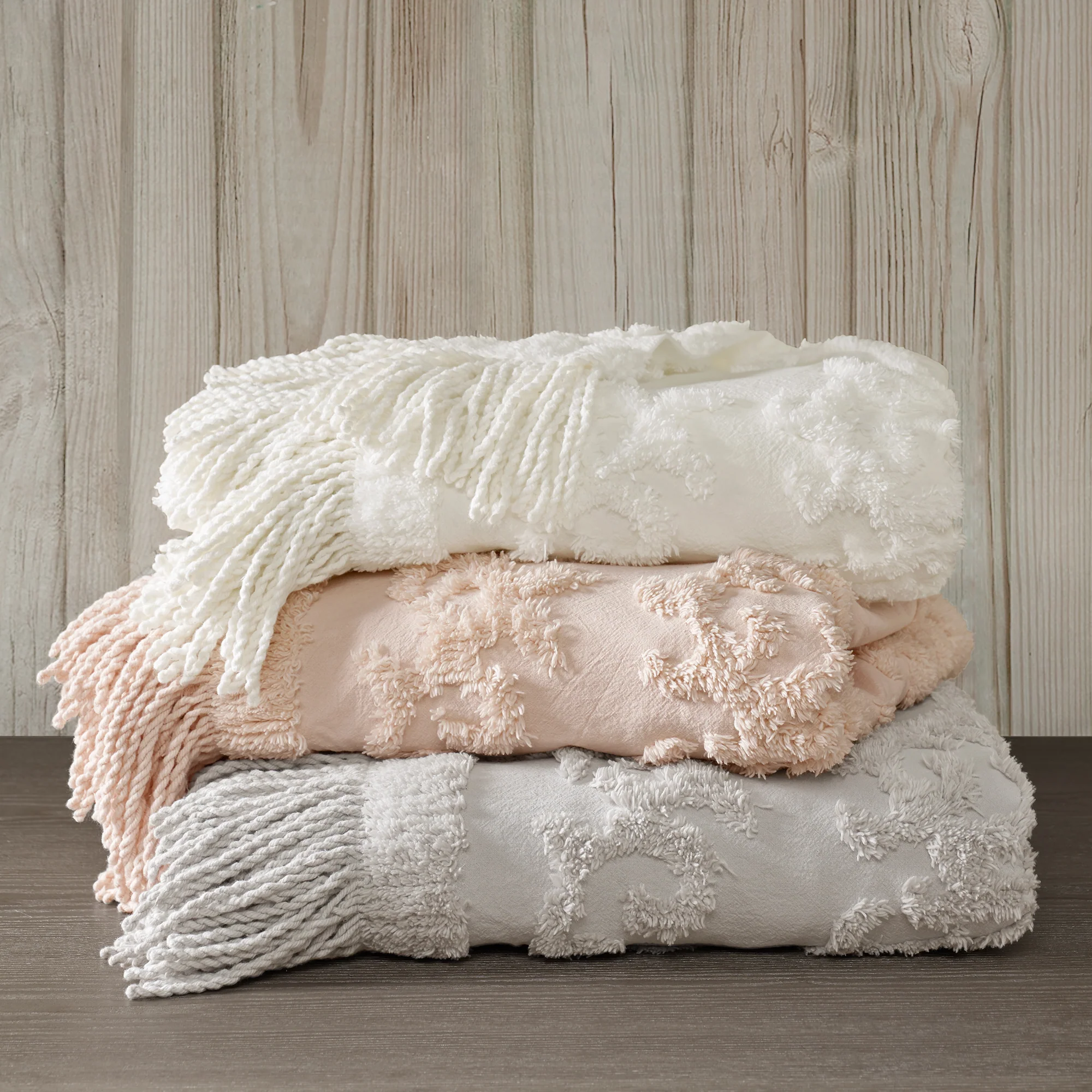 Chloe 100% Cotton Tufted Chenille Lightweight Throw With Fringe Tassel 50" x 60" - Image 10