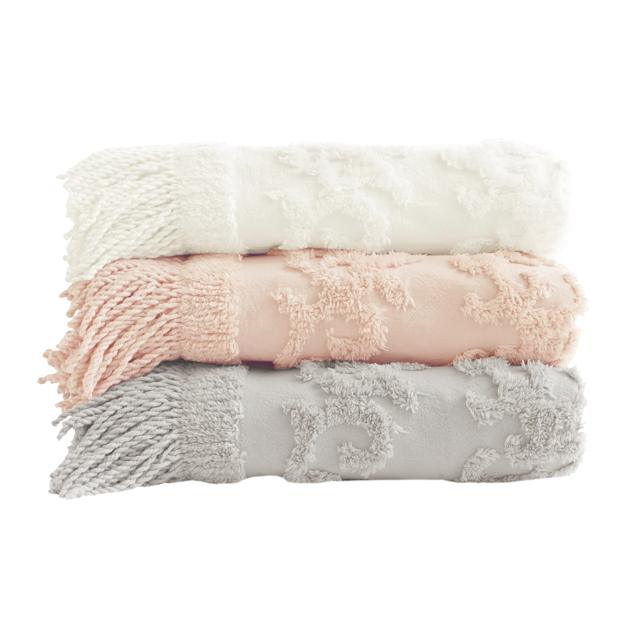 Chloe 100% Cotton Tufted Chenille Lightweight Throw With Fringe Tassel 50" x 60" - Image 11