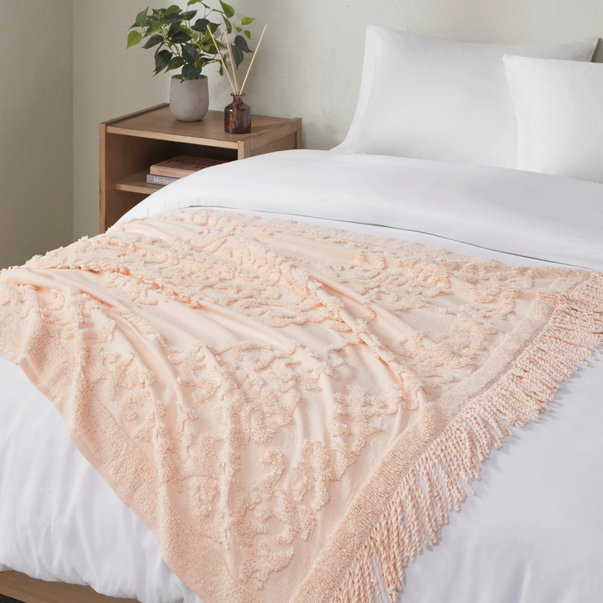 Chloe 100% Cotton Tufted Chenille Lightweight Throw With Fringe Tassel 50" x 60" - Image 14