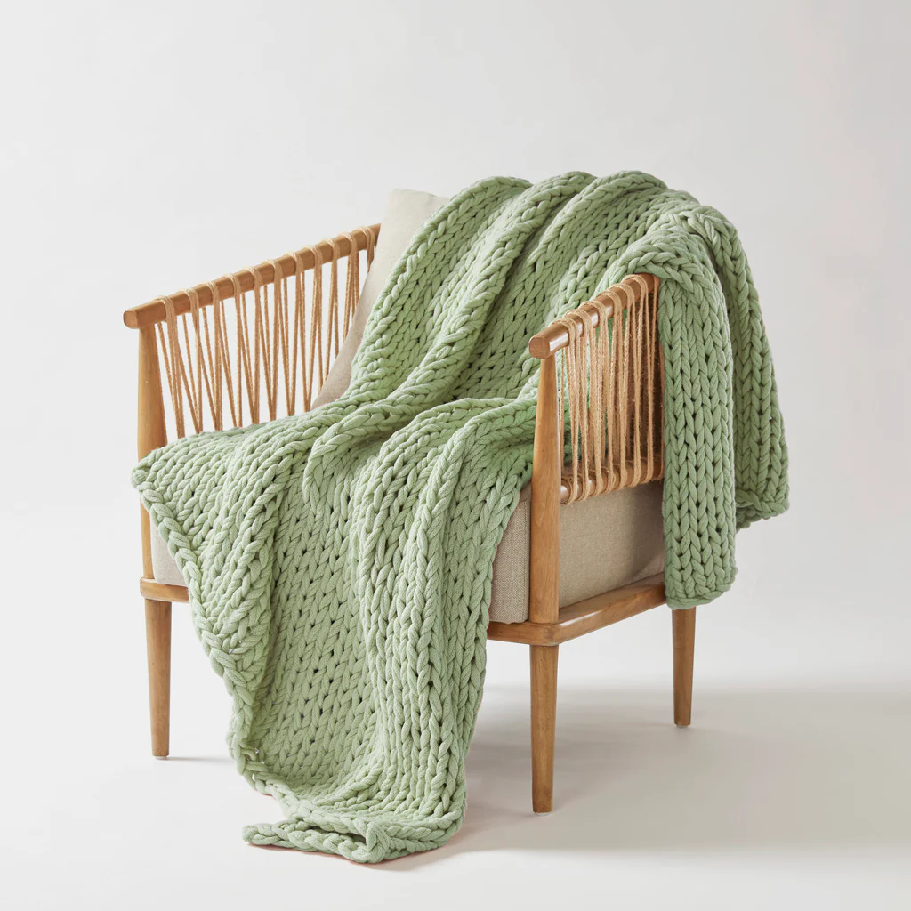 Chunky Double Knit Hand Made Throw Blanket - Image 21