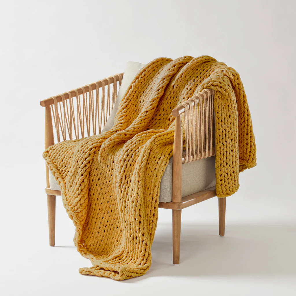 Chunky Double Knit Hand Made Throw Blanket - Image 23