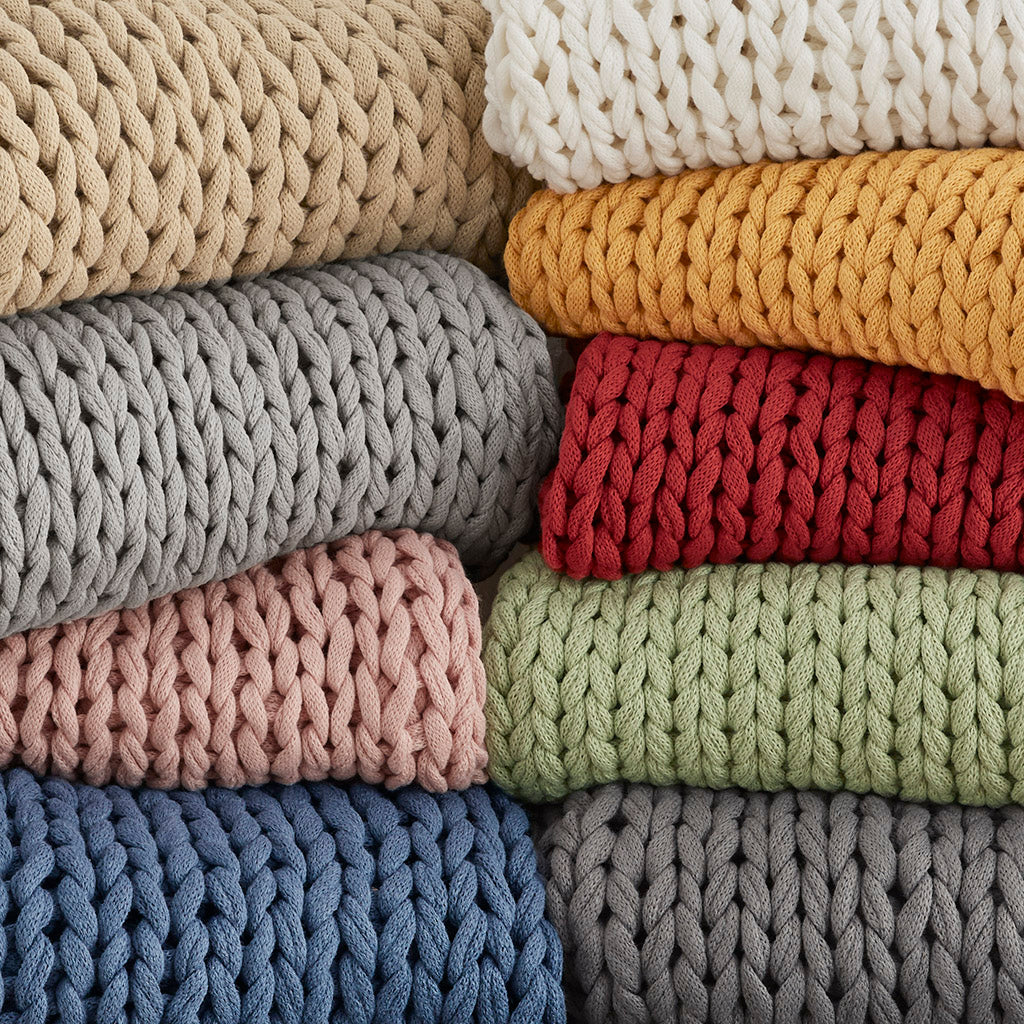 Chunky Double Knit Hand Made Throw Blanket - Image 36