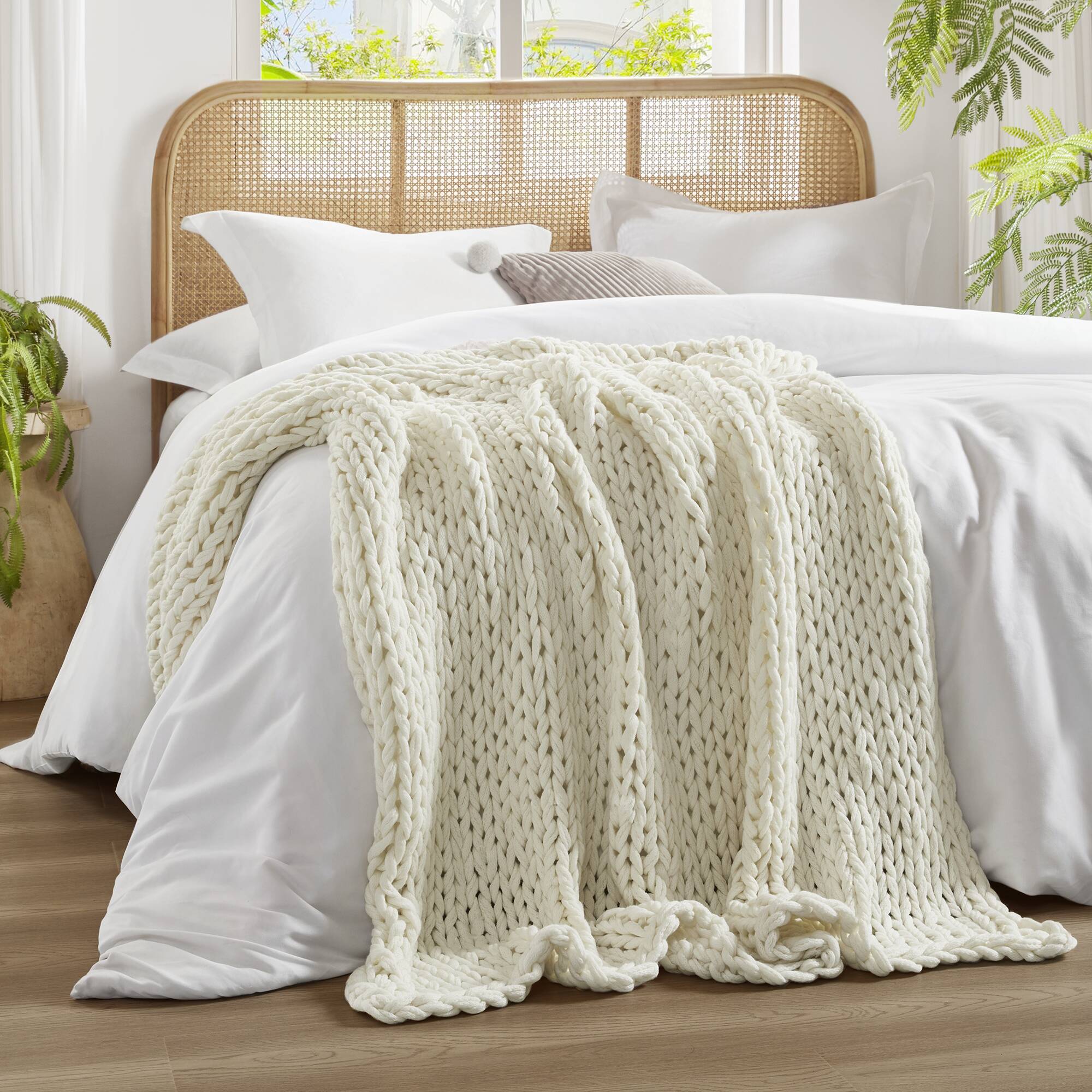 Chunky Double Knit Hand Made Throw Blanket - Image 43