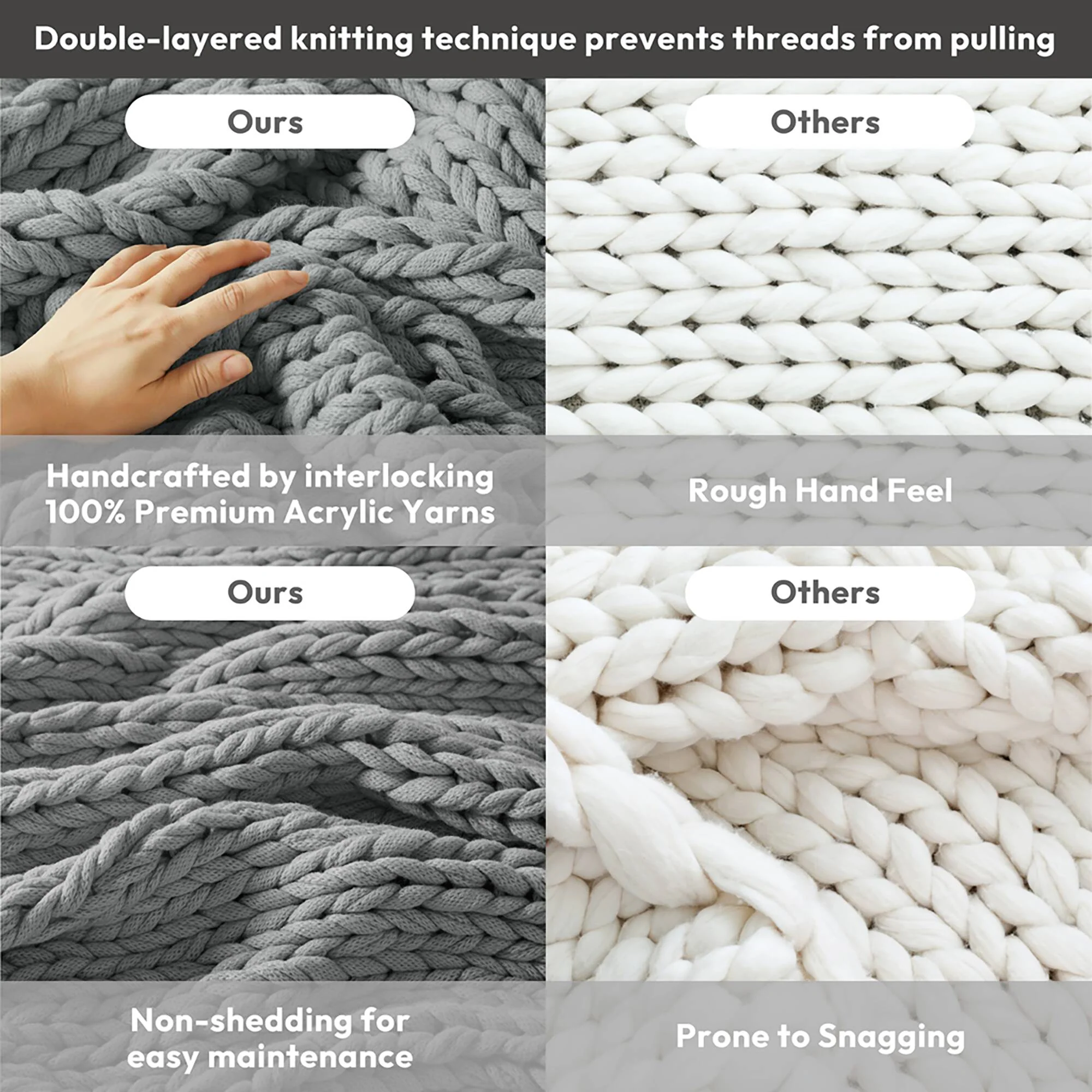 Chunky Double Knit Hand Made Throw Blanket - Image 89