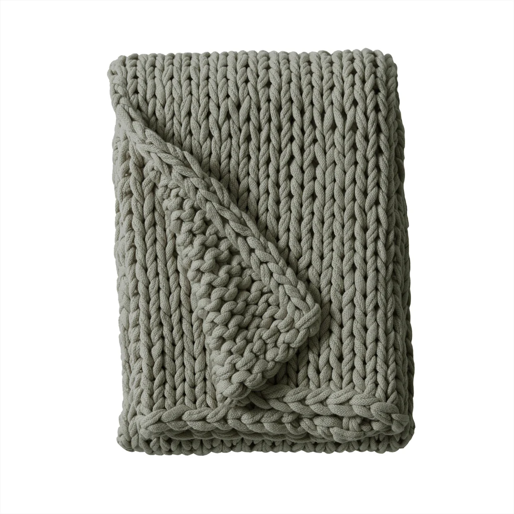 Chunky Double Knit Hand Made Throw Blanket - Image 95