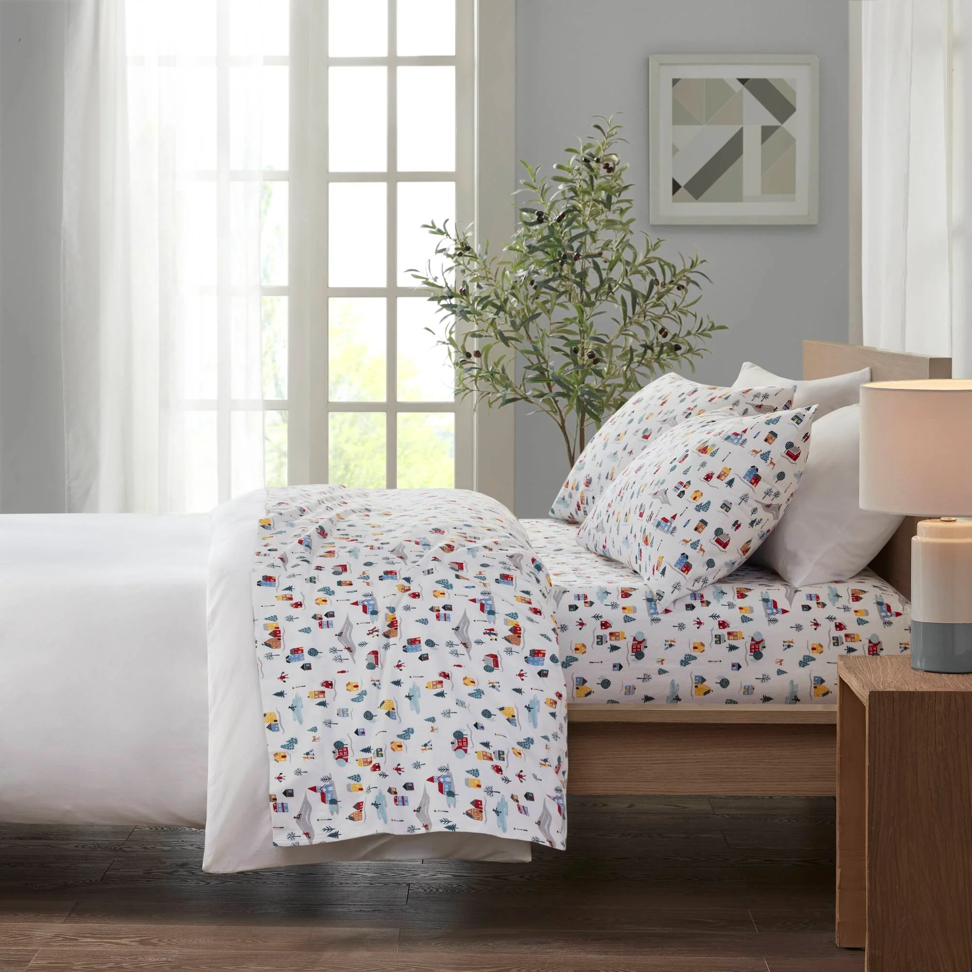 Cozy Cotton Flannel Printed Sheet Set - Image 147
