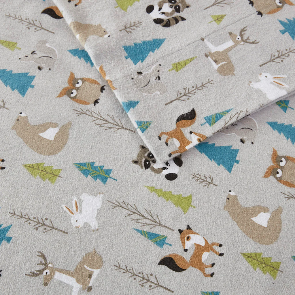 Cozy Cotton Flannel Printed Sheet Set - Image 37