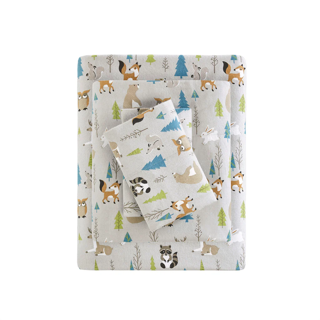 Cozy Cotton Flannel Printed Sheet Set - Image 38