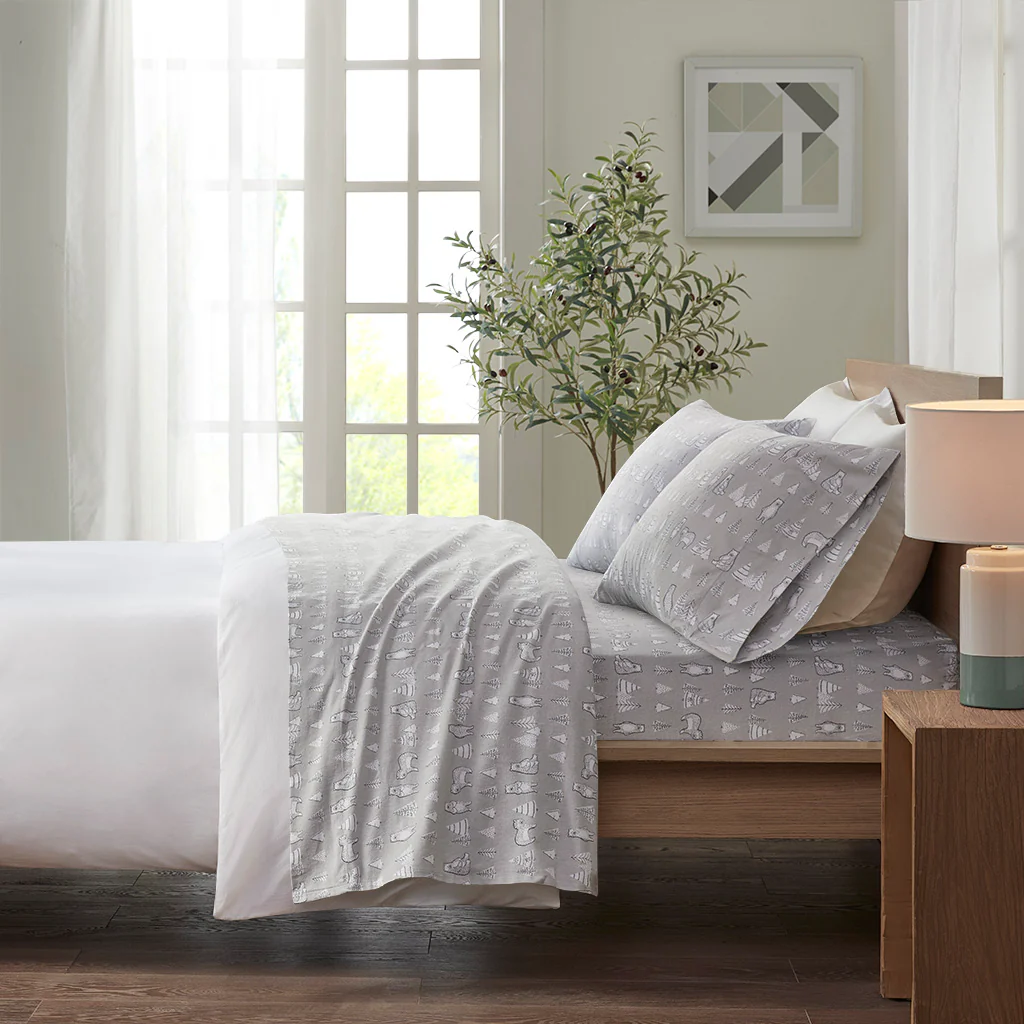 Cozy Cotton Flannel Printed Sheet Set - Image 39
