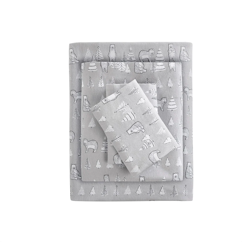 Cozy Cotton Flannel Printed Sheet Set - Image 42