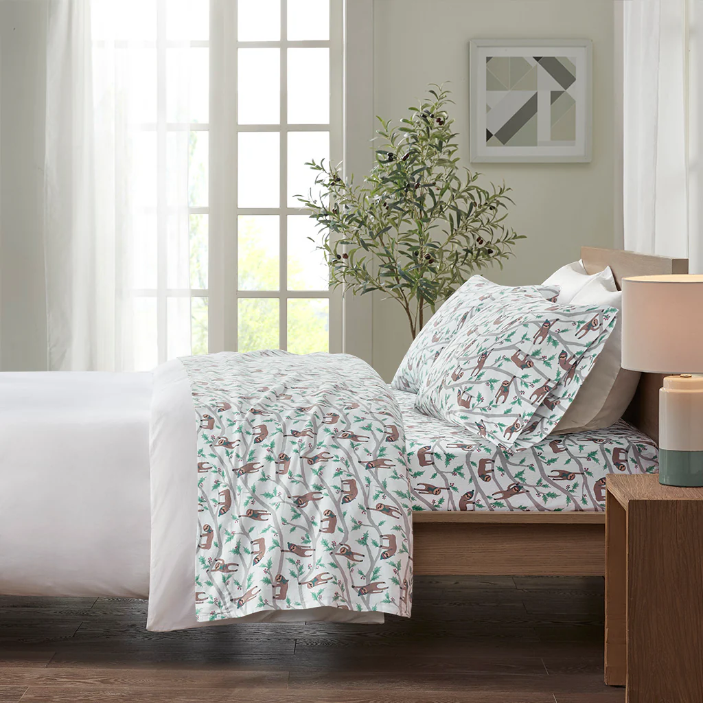 Cozy Cotton Flannel Printed Sheet Set - Image 80