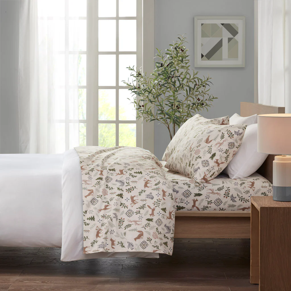 Cozy Cotton Flannel Printed Sheet Set - Image 93