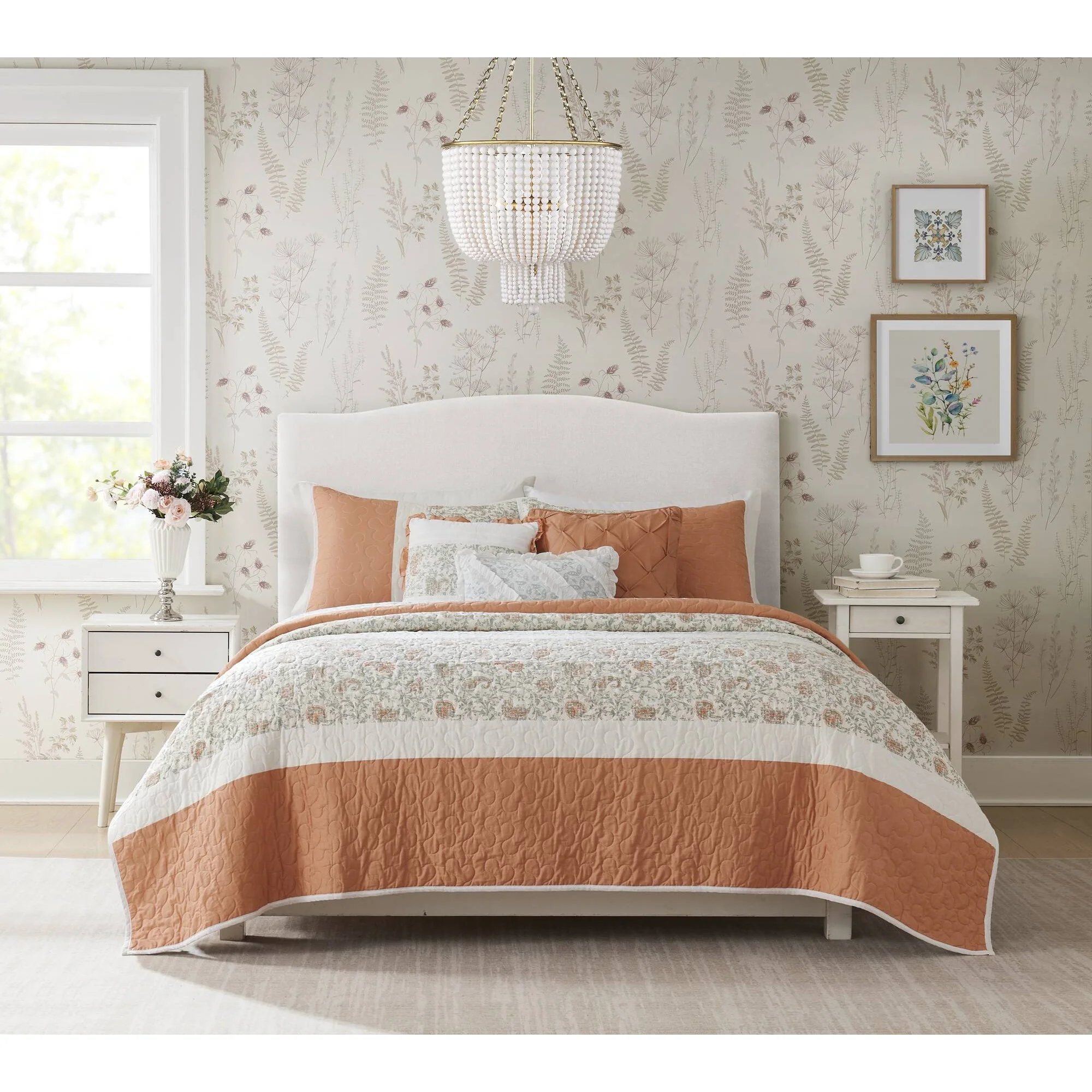 Dawn 6-Piece Cotton Percale Quilt Set with Throw Pillows - Image 60