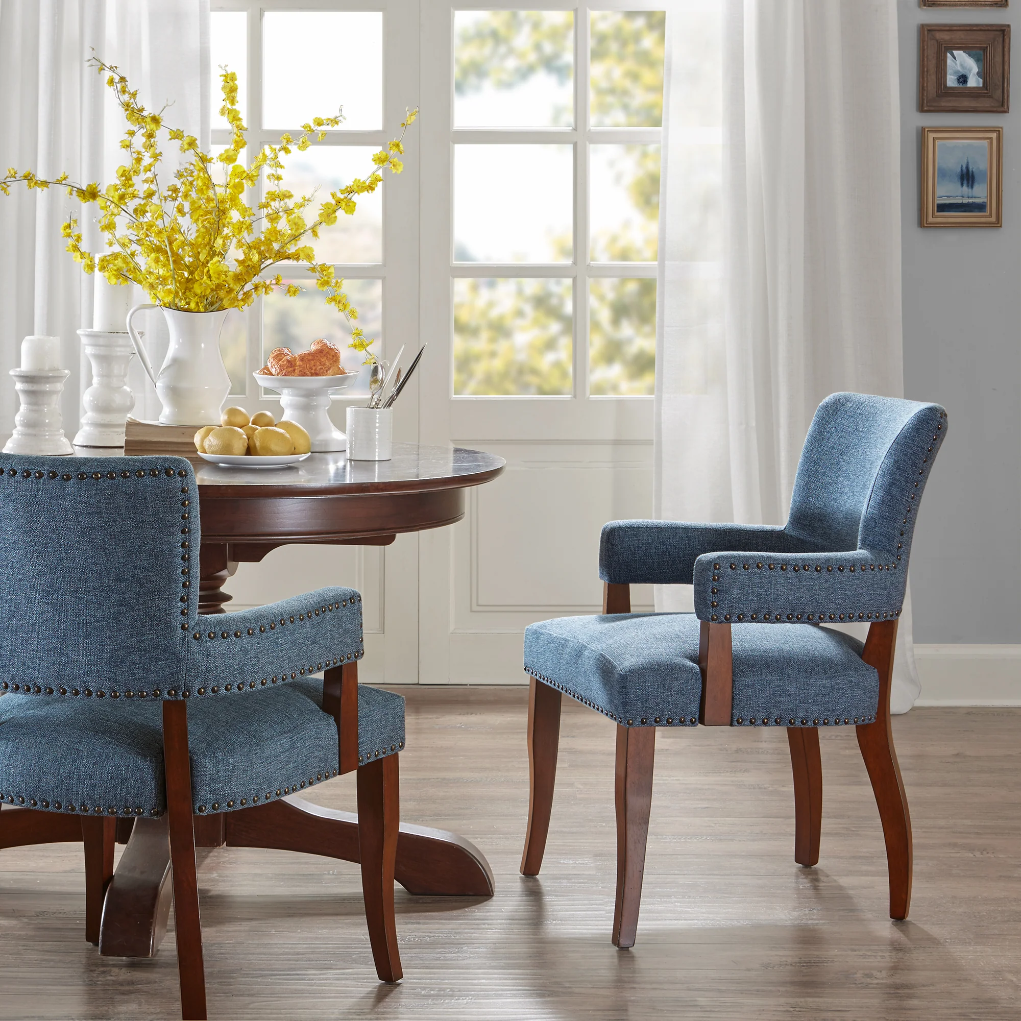 Dawson Upholstered Dining Chair with Padded Arm - Image 8