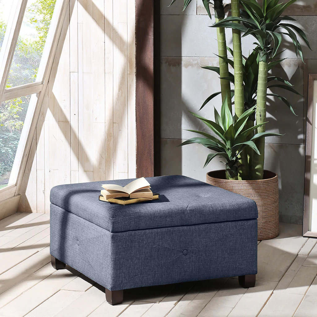 Della Upholstered Soft Close Ottoman - Image 4