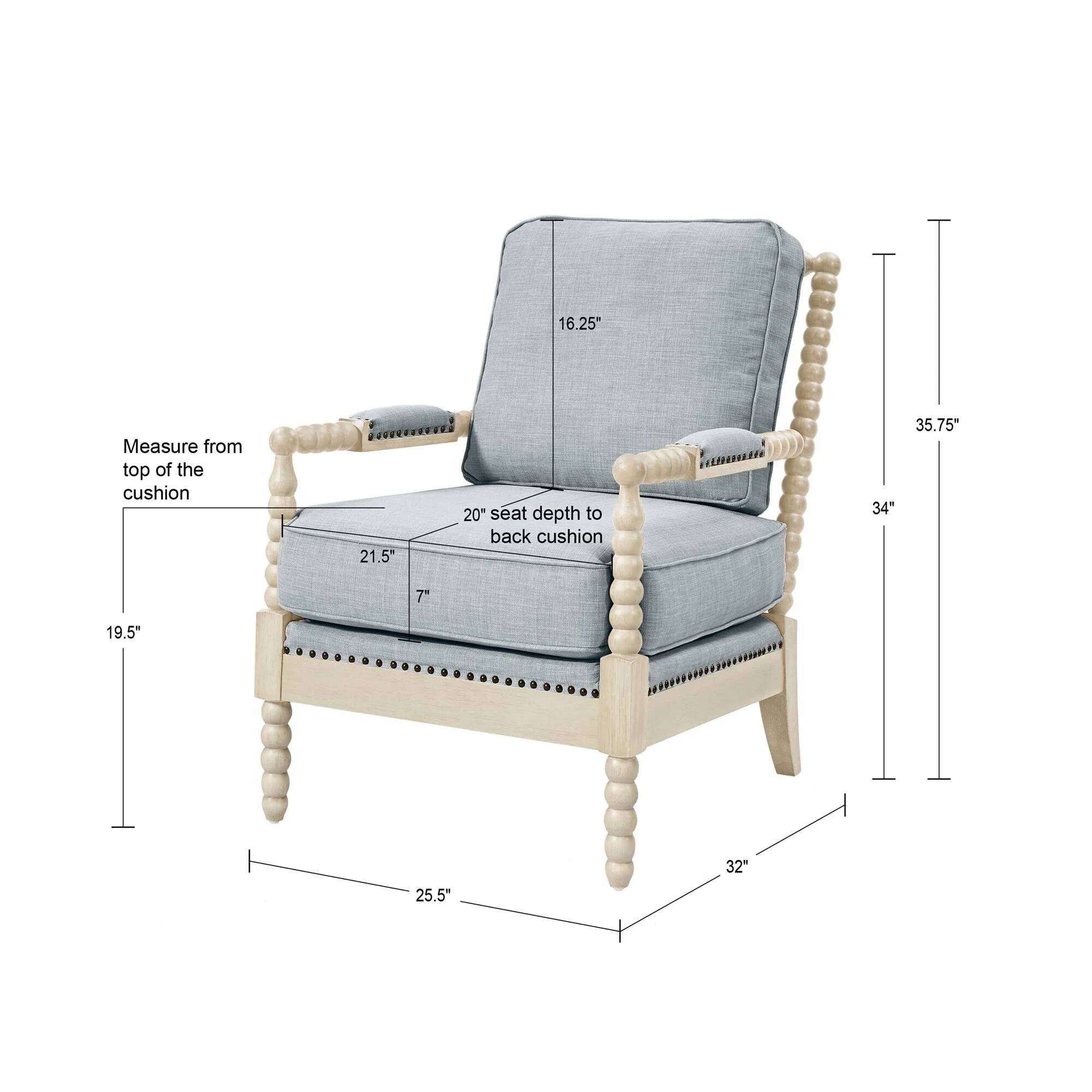 Donohue Turned Wood Frame Armchair - Image 31