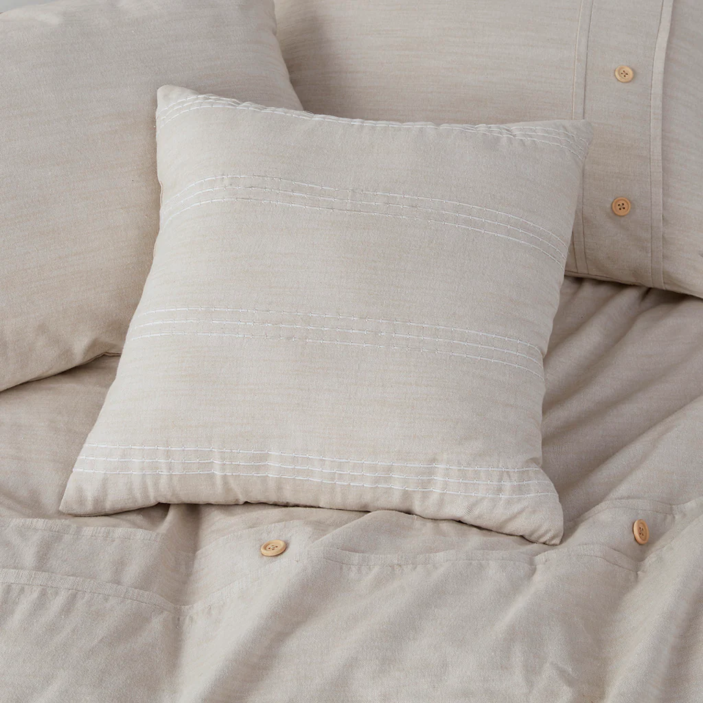 Dover 5-Piece Organic Cotton Oversized Comforter Cover Set w/removable insert - Image 7