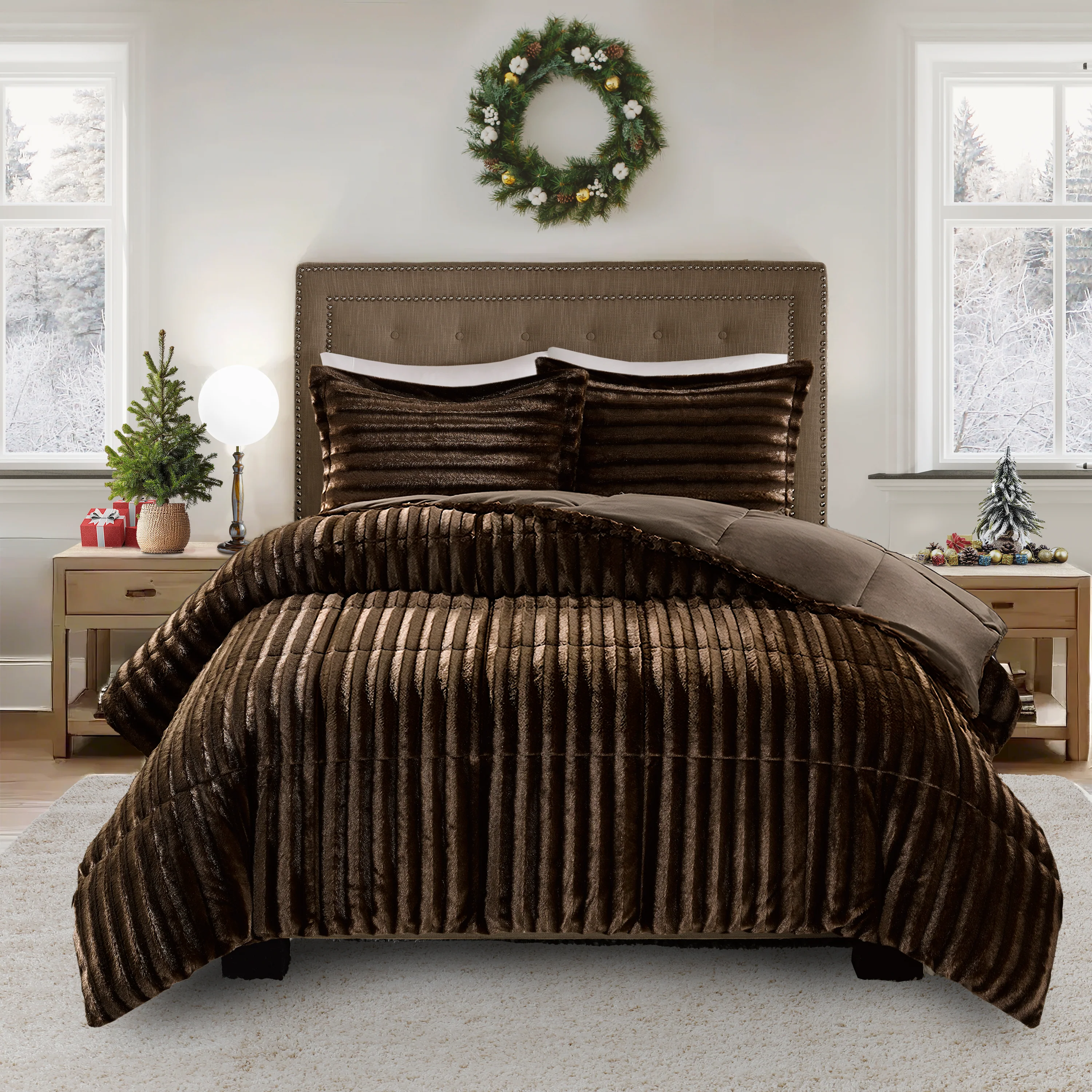 Duke Faux Fur Comforter Mini Set - Image 7