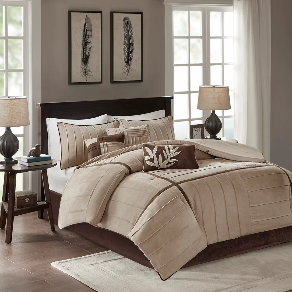 Dune 7-Piece Faux Suede Comforter Set - Image 9