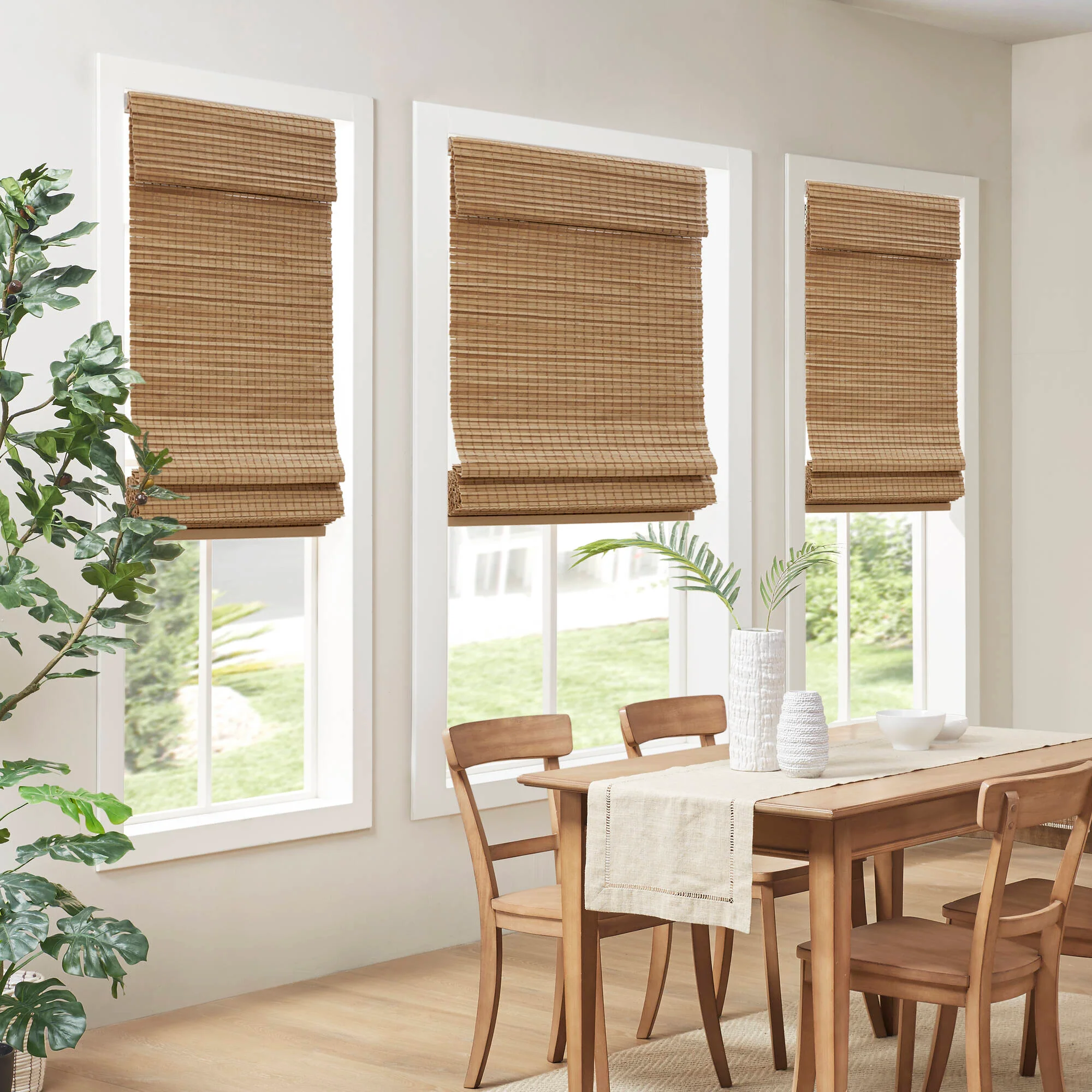 Eastfield Bamboo Light Filtering Roman Shade 64"L - Image 56
