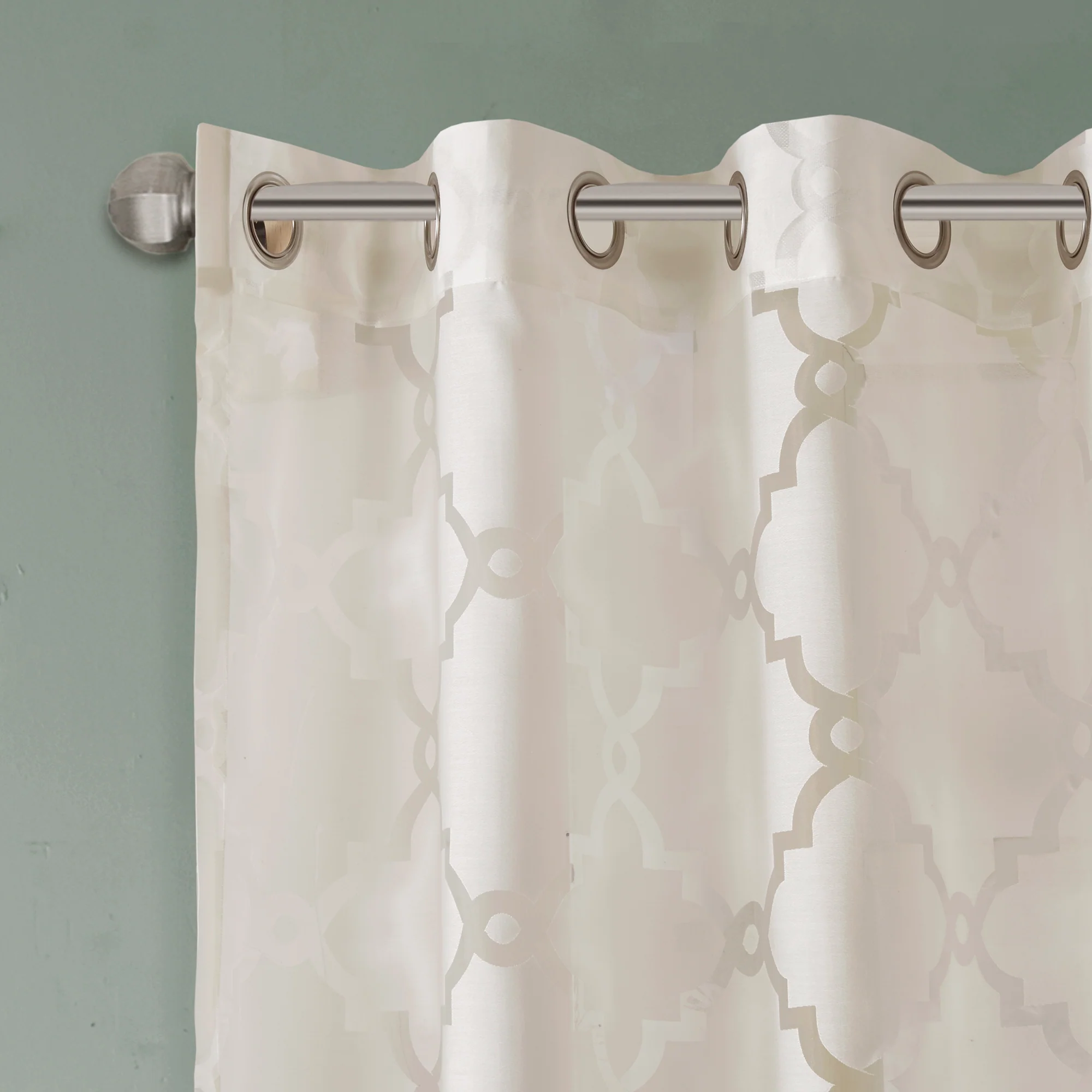 Eden Fretwork Burnout Sheer Curtain Panel - Image 11