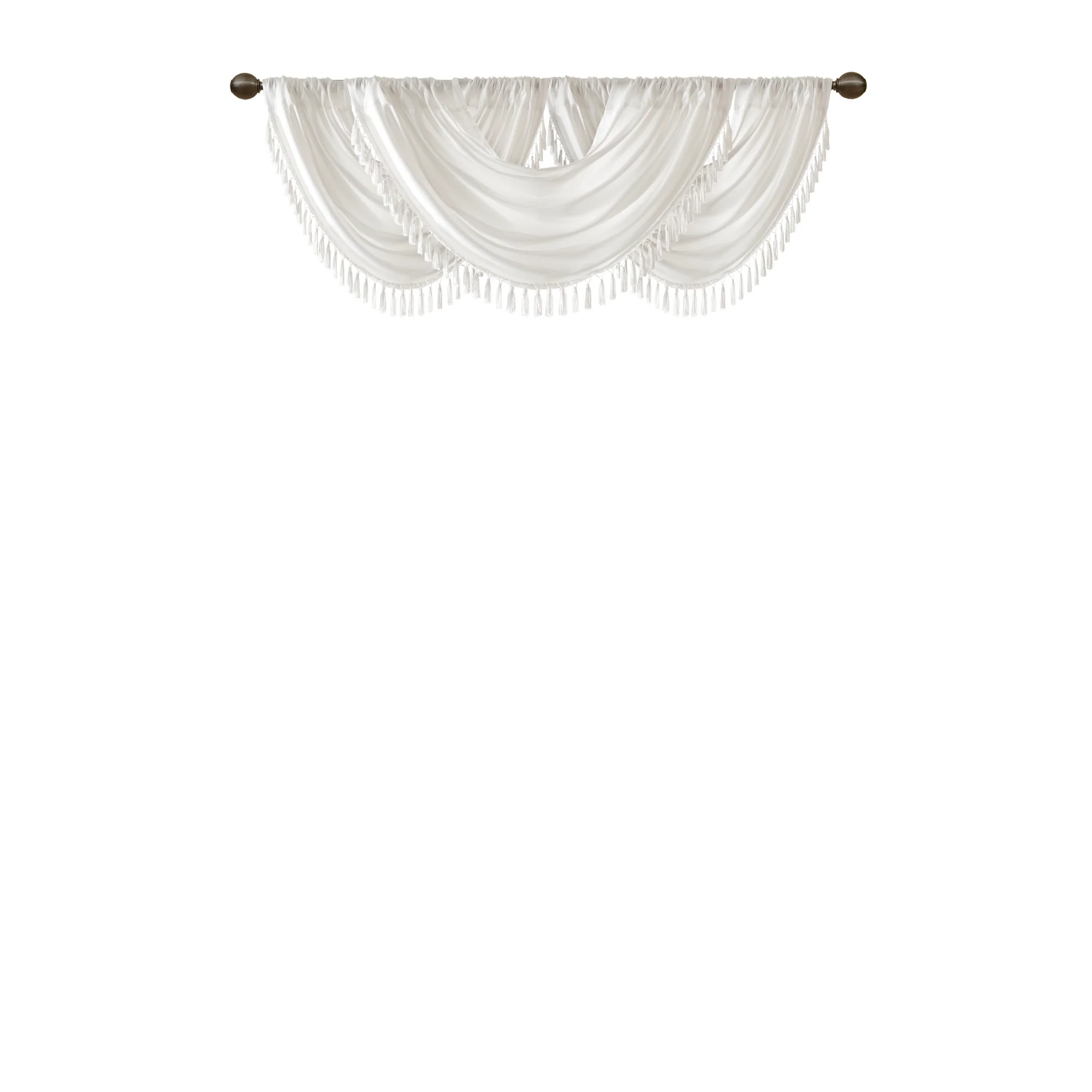 Elena Faux Silk Waterfall Embellished Valance - Image 16