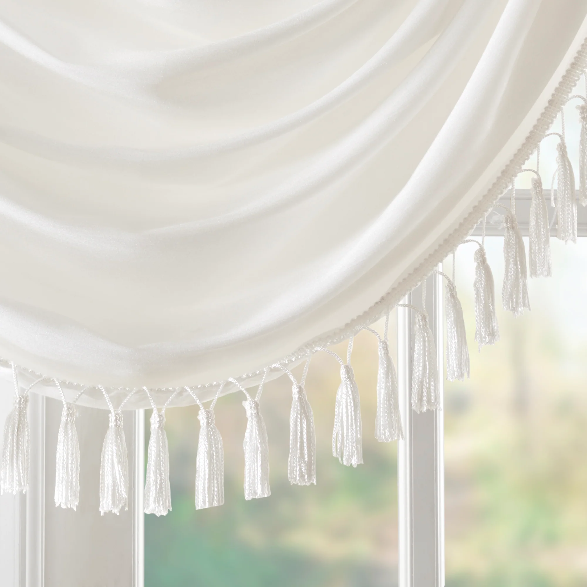 Elena Faux Silk Waterfall Embellished Valance - Image 31