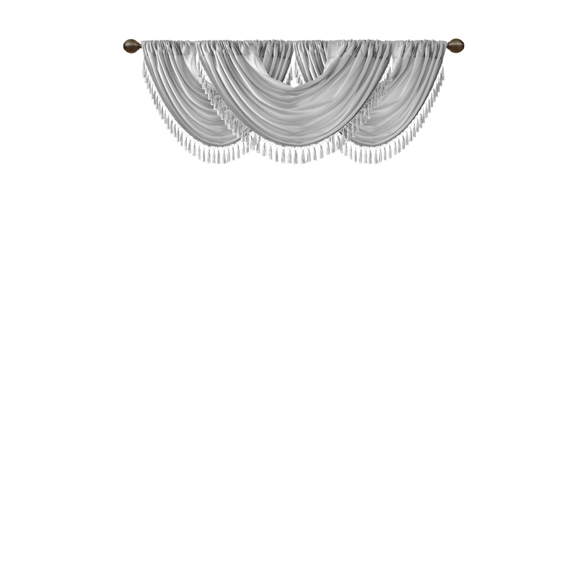 Elena Faux Silk Waterfall Embellished Valance - Image 40