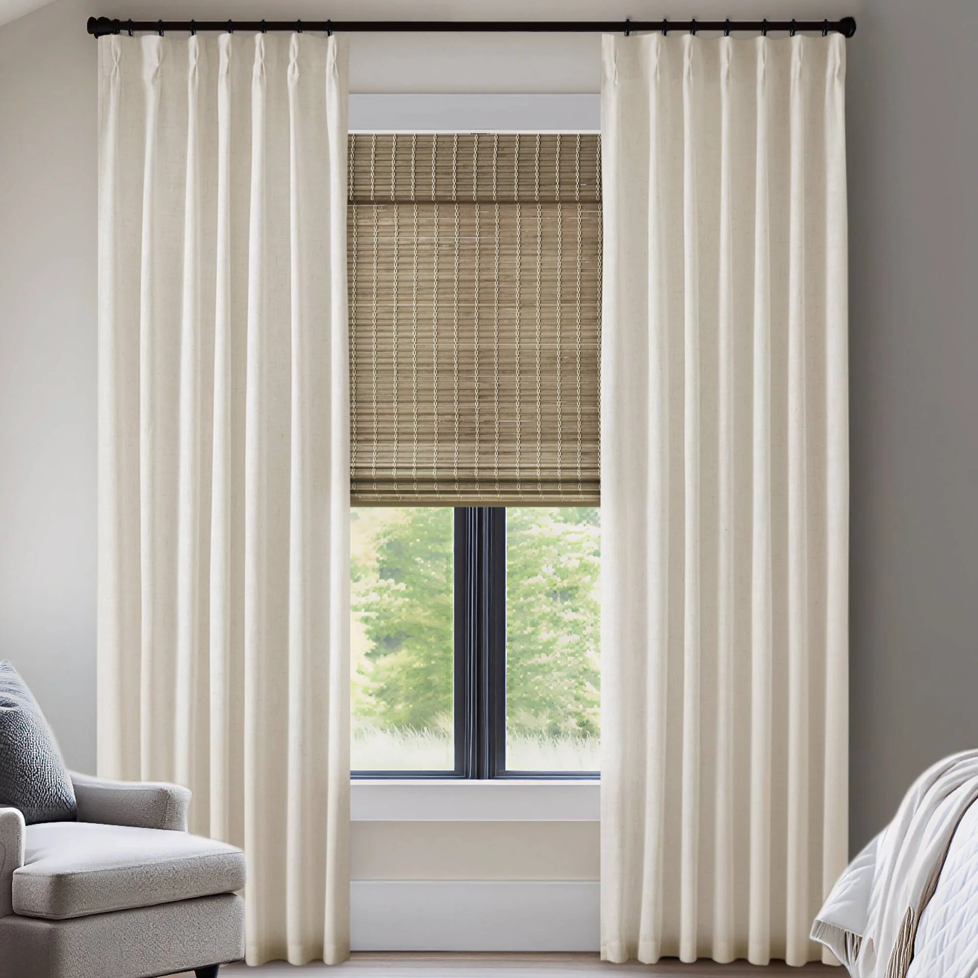 Emery 300gsm Poly Linen with 7 Pinch Pleat per Piece - Image 35
