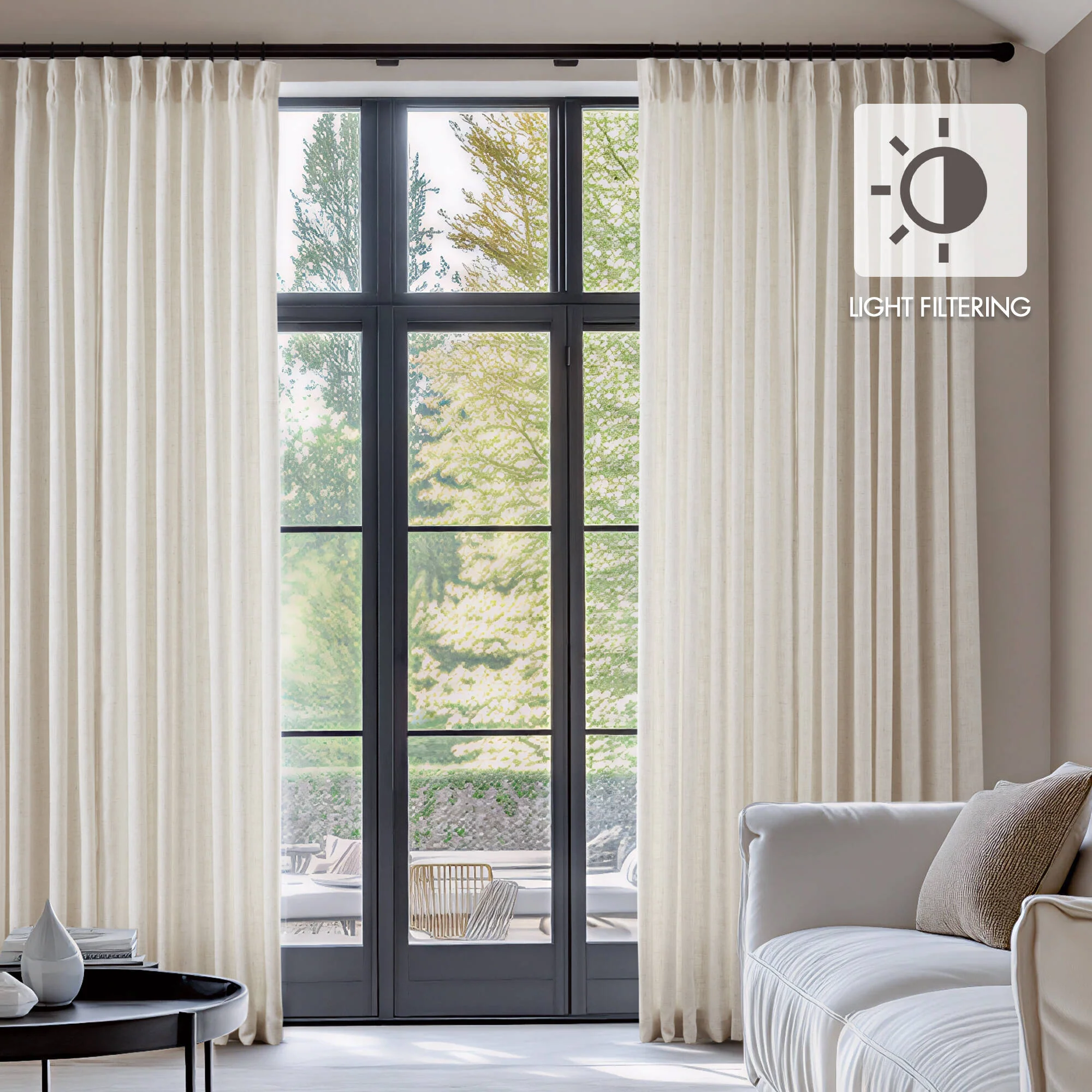 Emery 300gsm Poly Linen with 7 Pinch Pleat per Piece - Image 40