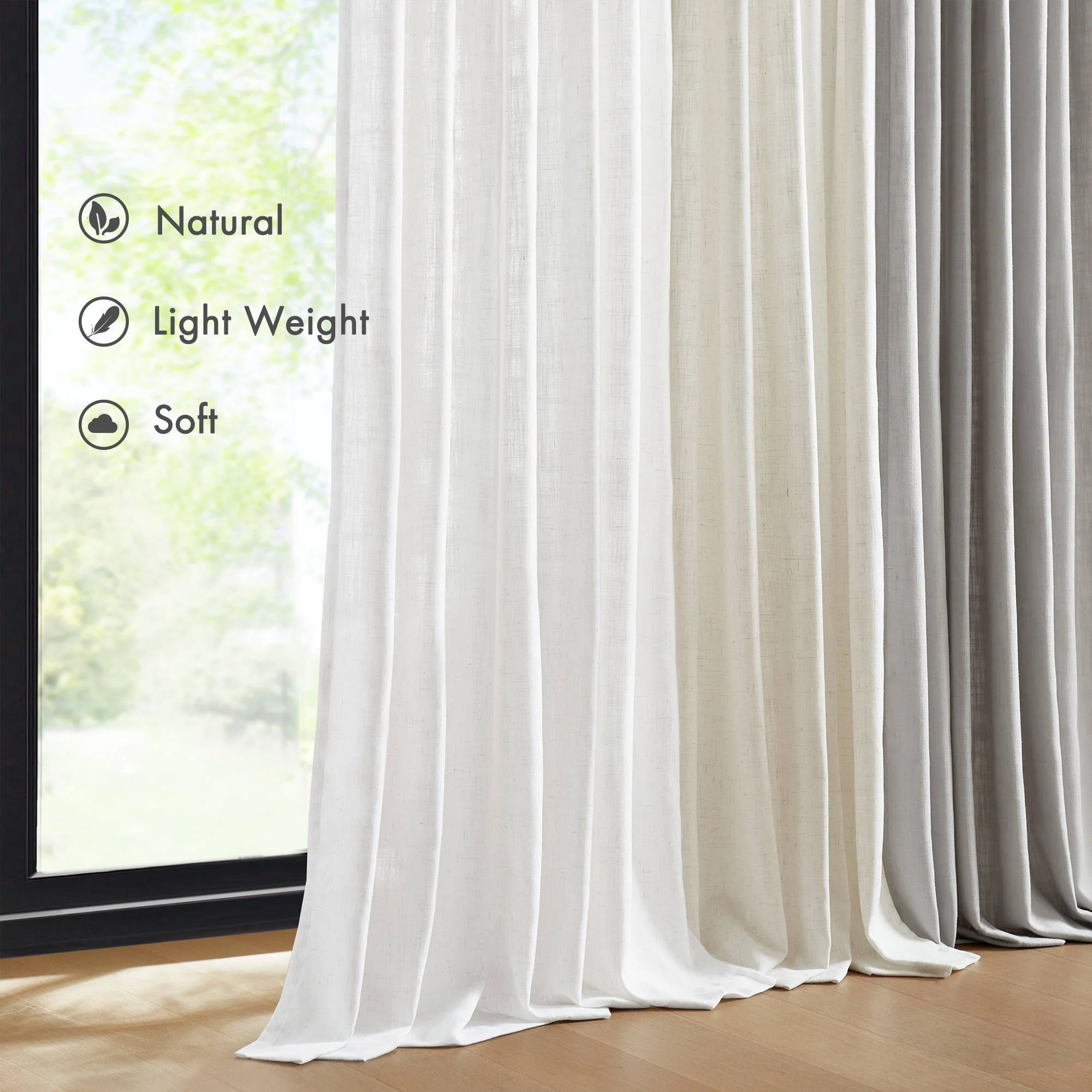 Emery 300gsm Poly Linen with 7 Pinch Pleat per Piece - Image 5
