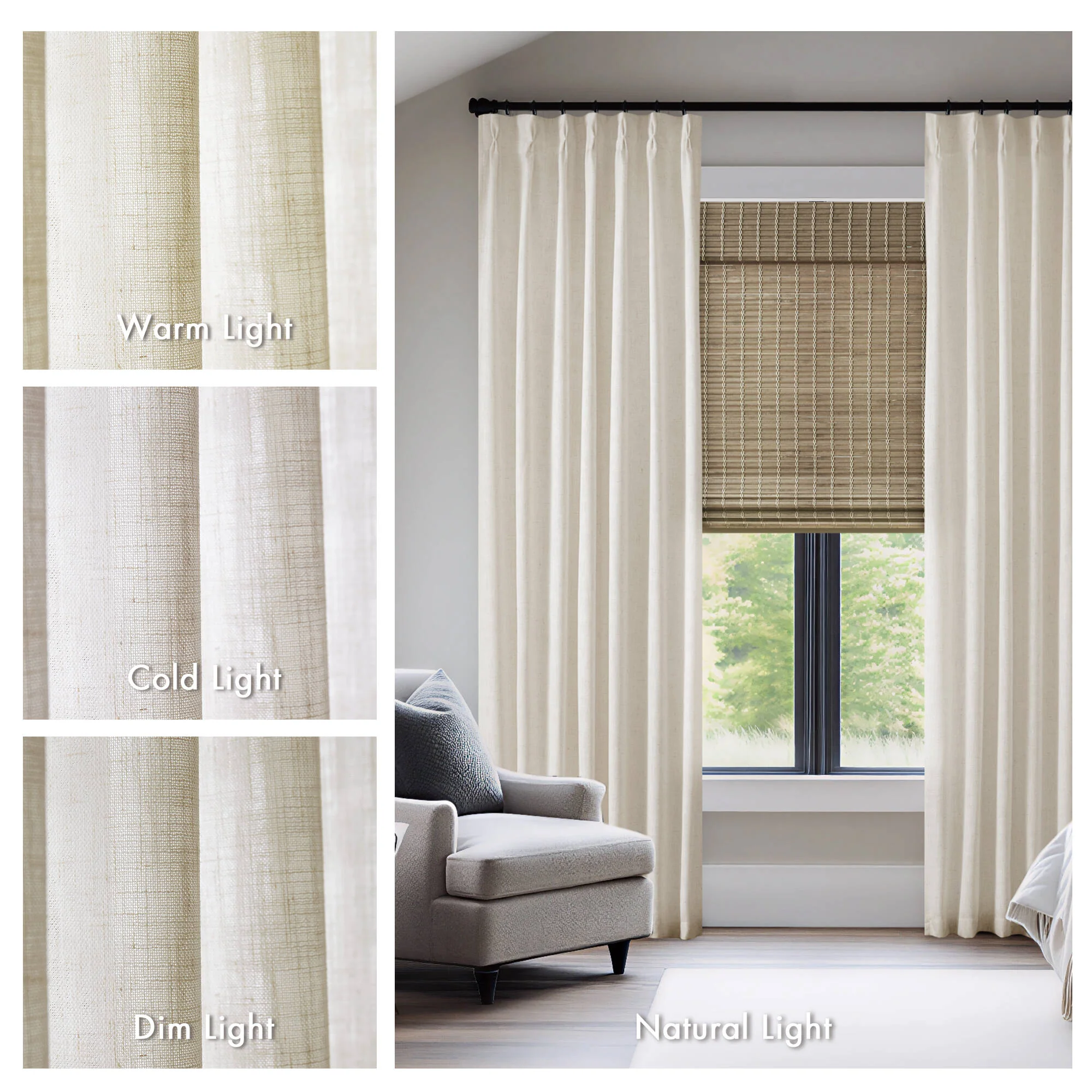 Emery 300gsm Poly Linen with 7 Pinch Pleat per Piece - Image 54