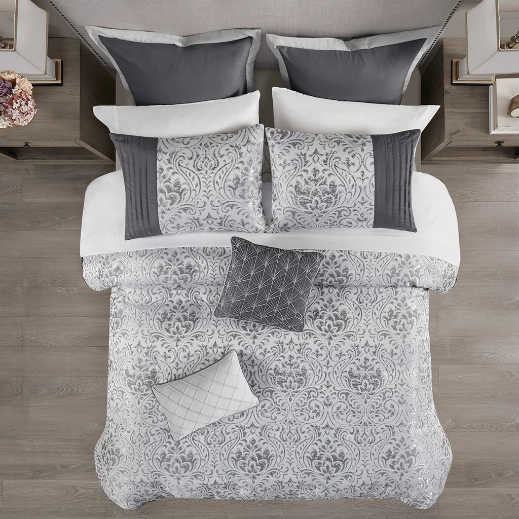 Emilia 12-Piece Jacquard Comforter Set with Bed Sheets - Image 7