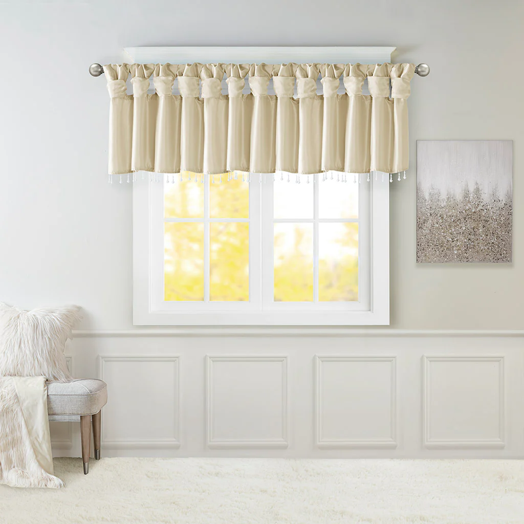 Emilia Lightweight Faux Silk Valance With Beads - Image 58