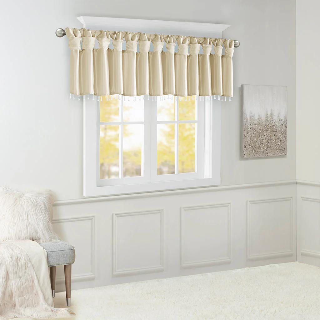 Emilia Lightweight Faux Silk Valance With Beads - Image 61
