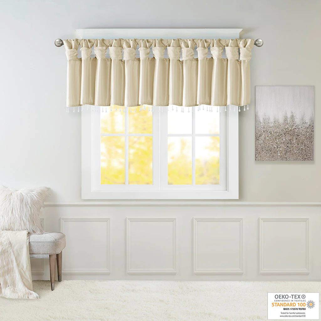 Emilia Lightweight Faux Silk Valance With Beads - Image 66