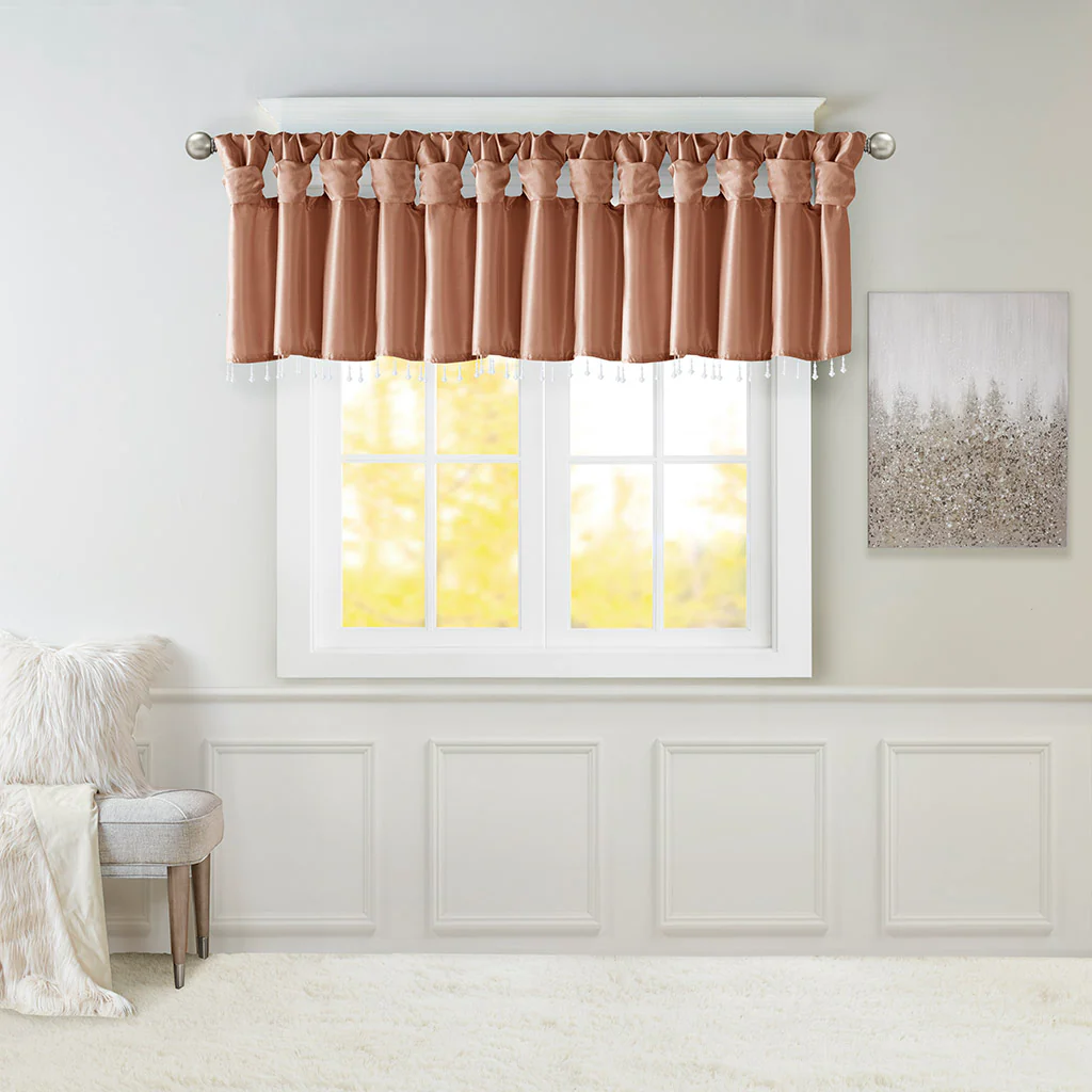 Emilia Lightweight Faux Silk Valance With Beads - Image 67